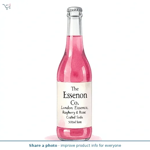 The London Essence Co. London Essence, Raspberry & Rose Crafted Soda, 500ml Bottle