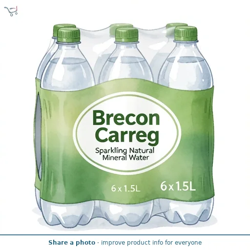 Brecon Carreg Sparkling Natural Mineral Water 6 x 1.5L