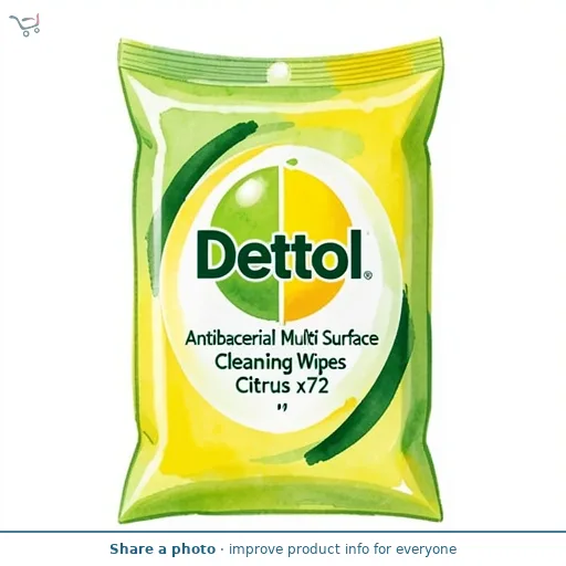 Dettol Antibacterial Multi Surface Cleaning Wipes Citrus x72