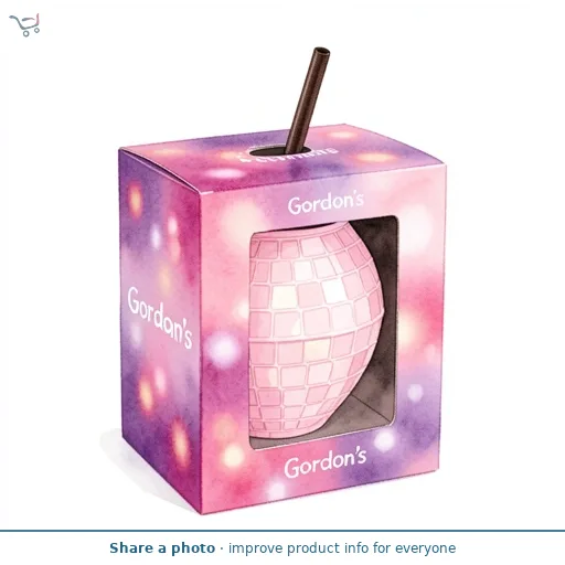 Gordon's Premium Pink & Disco Cup with Straw
