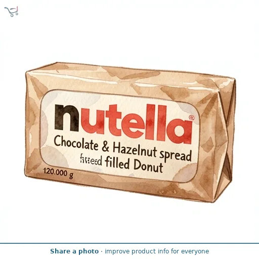 Nutella Chocolate & Hazelnut spread filled Donut 2x 60g