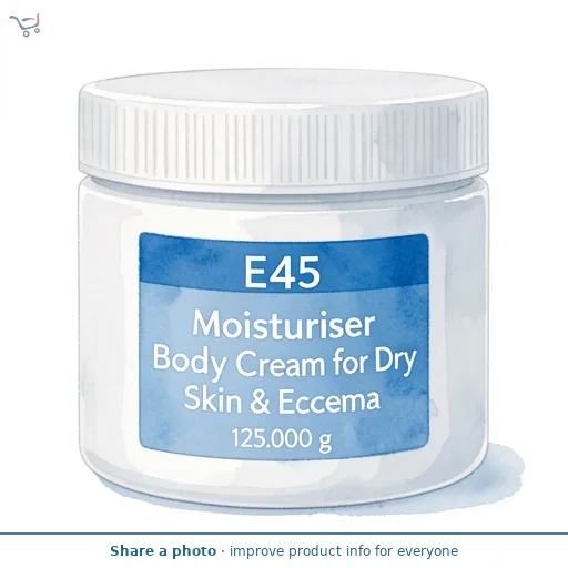 E45 Moisturiser Body Cream for Dry Skin & Eczema 125g