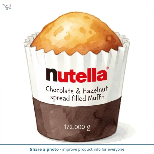 Nutella Chocolate & Hazelnut spread filled Muffin 2x 86g