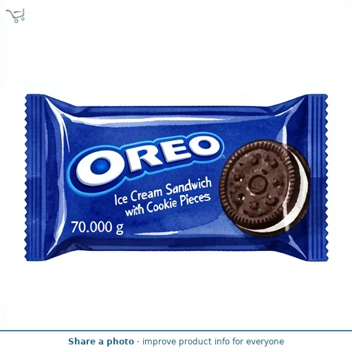 Oreo Ice Cream Sandwich with Cookie Pieces 70g