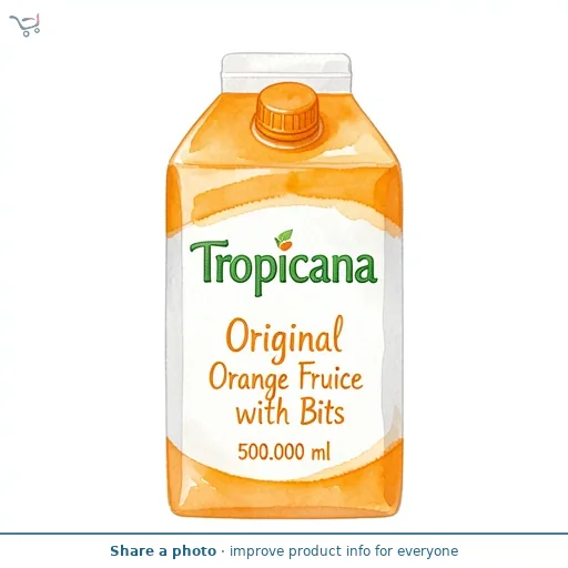 Tropicana Original Orange Fruit Juice with Bits 500ml