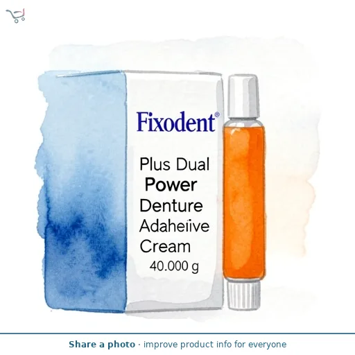 Fixodent Plus Dual Power Denture Adhesive Cream 40g