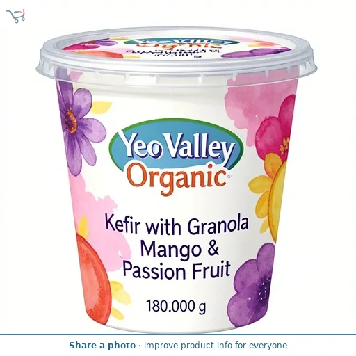 Yeo Valley Organic Kefir with Granola Mango & Passion Fruit 180g