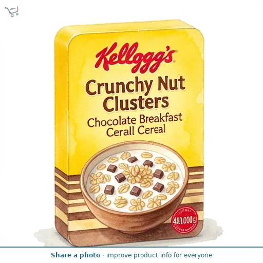 Kellogg's Crunchy Nut Clusters Chocolate Breakfast Cereal 