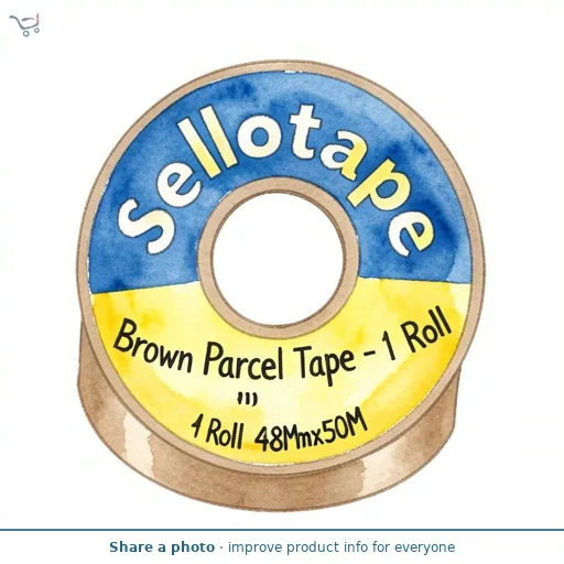 Sellotape Brown Parcel Tape - 1 Roll 48Mmx50M