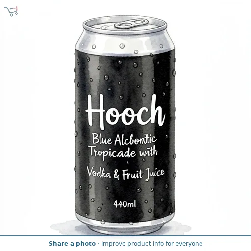 Hooch Blue Alcoholic Tropicade with Vodka & Fruit Juice 440ml