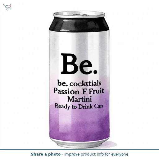 Be. be. cocktails Passion Fruit Martini Ready to Drink Can