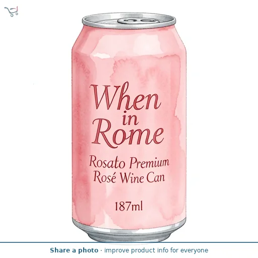 When in Rome Rosato Premium Italian Rose Wine Can