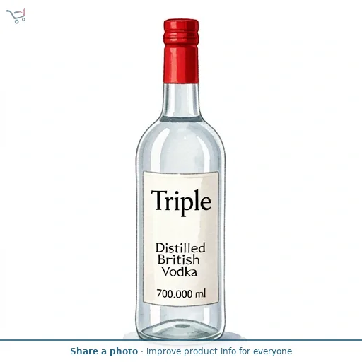 Triple Distilled British Vodka 70cl