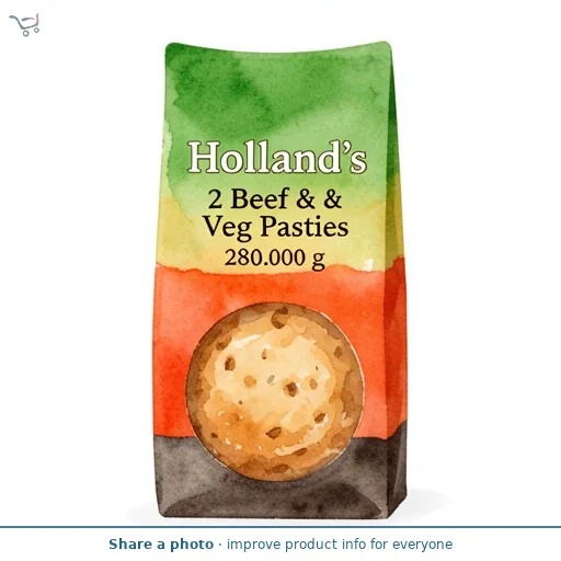 Holland's 2 Beef & Veg Pasties 280g