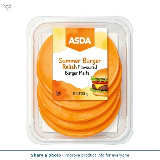 ASDA Summer Burger Relish Flavoured Burger Melts 100g
