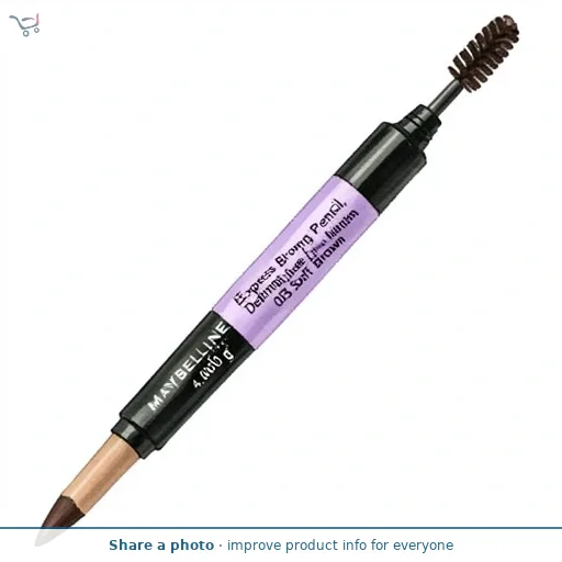 Maybelline Express Brow Shaping Pencil, Defining Fine Lines, Natural Definition, 03 Soft Brown