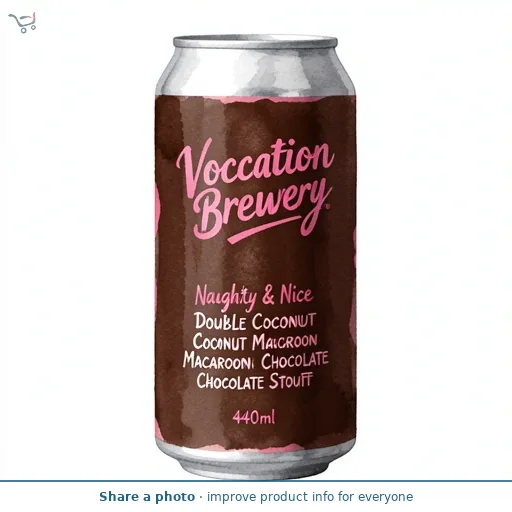 Vocation Brewery Naughty & Nice Double Coconut Macaroon Chocolate Stout 440ml