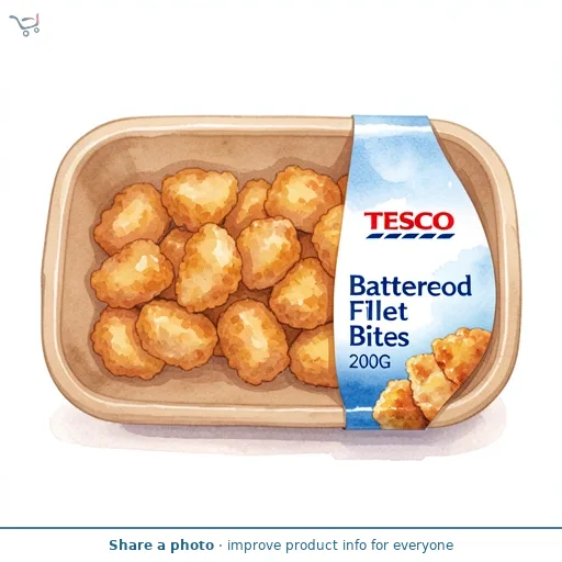 Tesco Battered Cod Fillet Bites 200G
