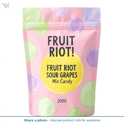 FRUIT RIOT SOUR GRAPES Mix Candy 200G