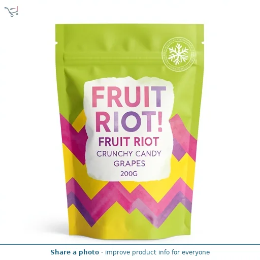FRUIT RIOT CRUNCHY CANDY GRAPES 200G