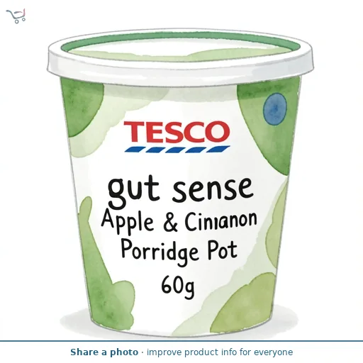 Tesco gut sense Apple & Cinnamon Porridge Pot 60g
