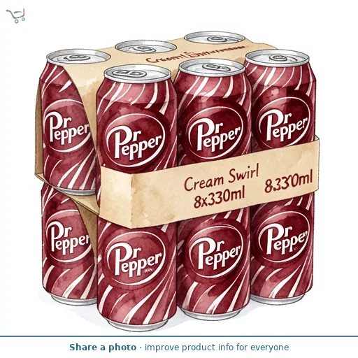 Dr Pepper Cream Swirl 8x330ml
