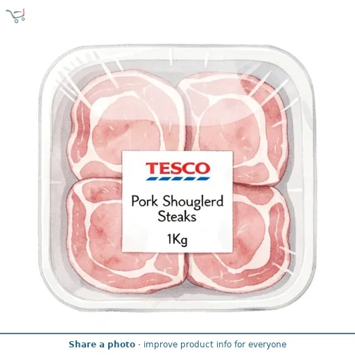Tesco Pork Shoulder Steaks 1Kg