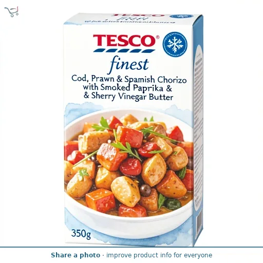 Tesco Finest Cod, Prawn & Spanish Chorizo with Smoked Paprika & Sherry Vinegar Butter 350g