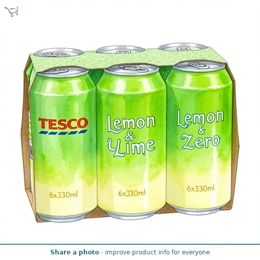 Tesco Lemon & Lime Zero Cans 6x330ml