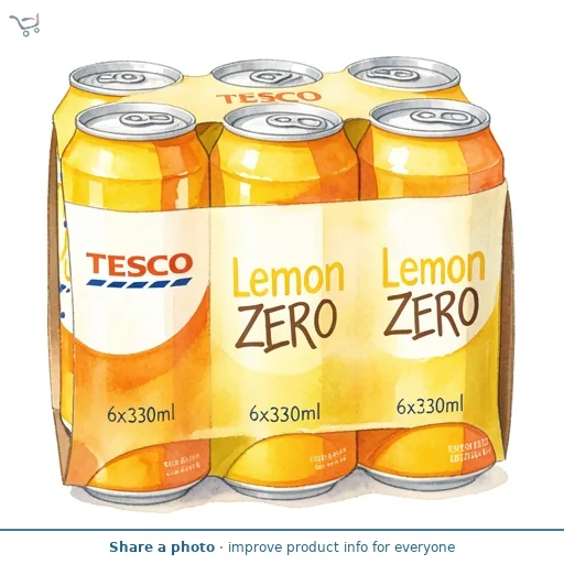 Tesco Lemon Zero Cans 6x300ml