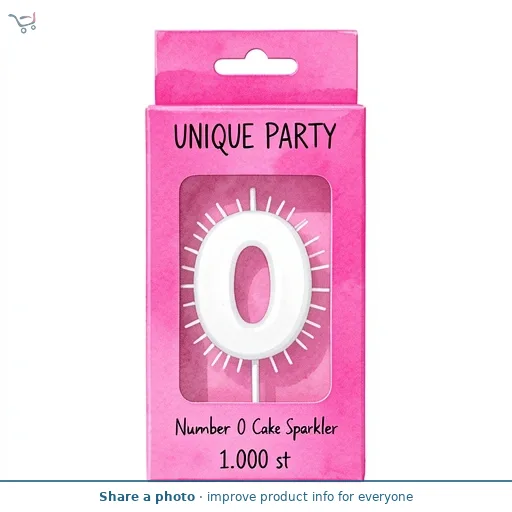 Number 0 Cake Sparkler