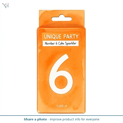 Number 6 Cake Sparkler