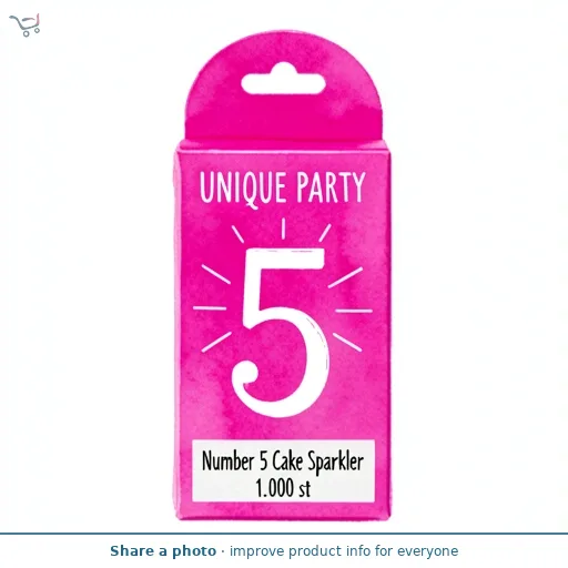 Number 5 Cake Sparkler