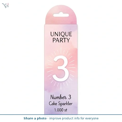 Number 3 Cake Sparkler