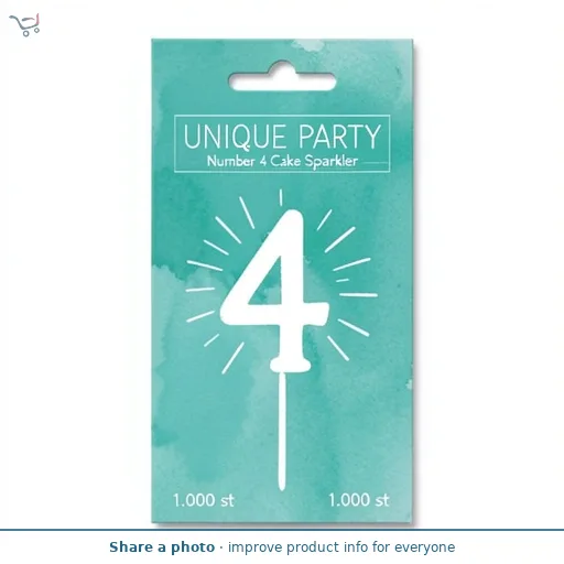 Number 4 Cake Sparkler