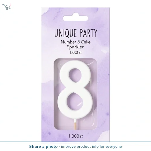 Number 8 Cake Sparkler