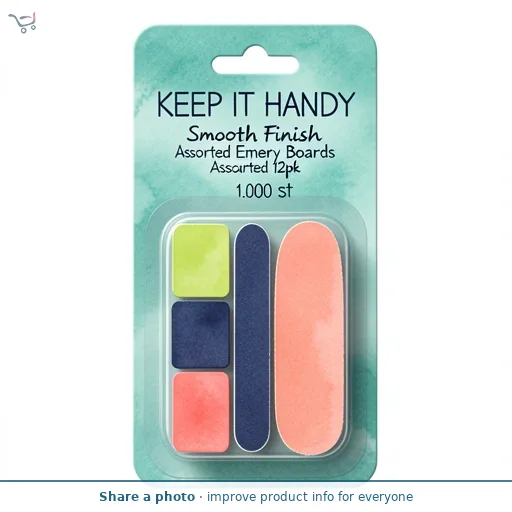 Keep it Handy Smooth Finish Assorted Emery Boards Assorted 12pk