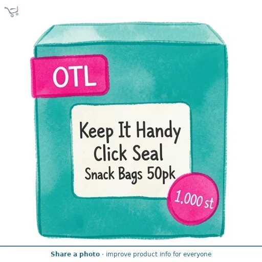 Keep It Handy Click Seal Snack Bags 50pk