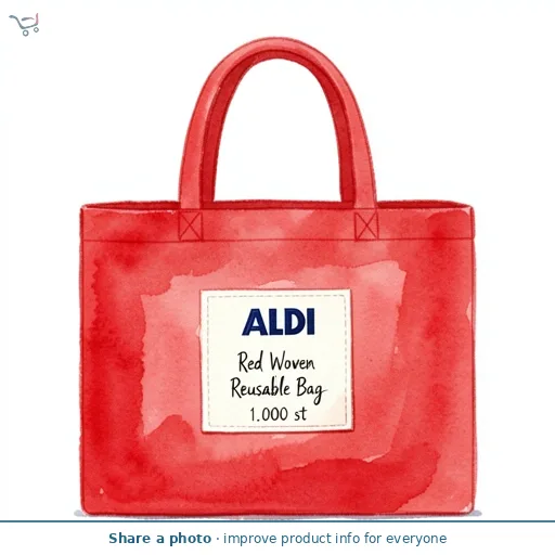 Red Woven Reusable Bag