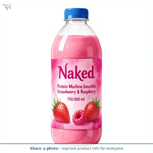 Naked Protein Machine Smoothie Strawberry & Raspberry 750ml
