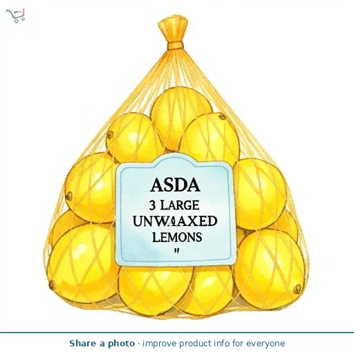 ASDA 3 Large Unwaxed Lemons