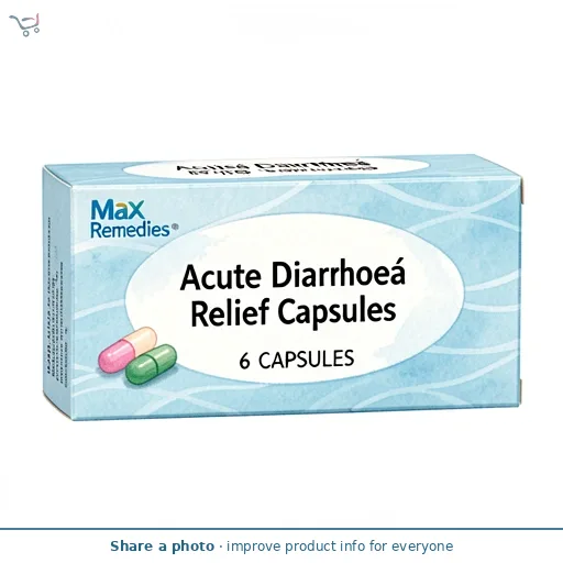 Max Remedies Acute Diarrhoea Relief Capsules 6 Capsules