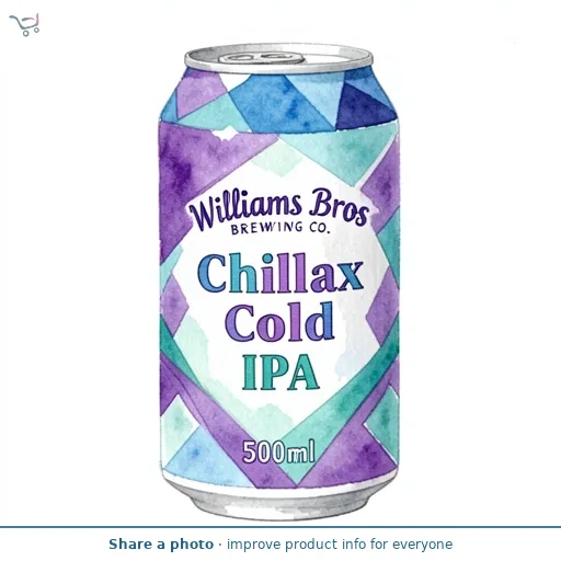 Williams Bros Brewing Co. Chillax Cold IPA 500ml