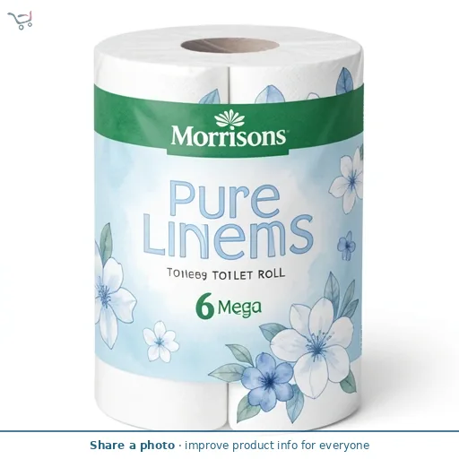 Morrisons Pure Linen 6 Mega Toilet Roll