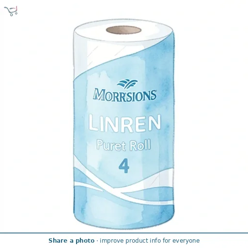 Morrisons Pure Linen 4 Toilet Roll