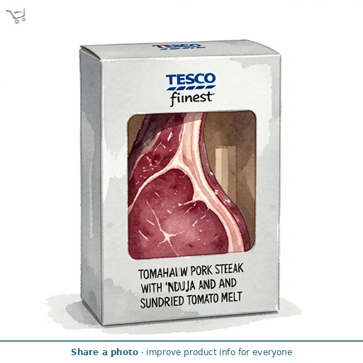 Tesco Finest Tomahawk Pork Steak with 'Nduja and Sundried Tomato Melt  