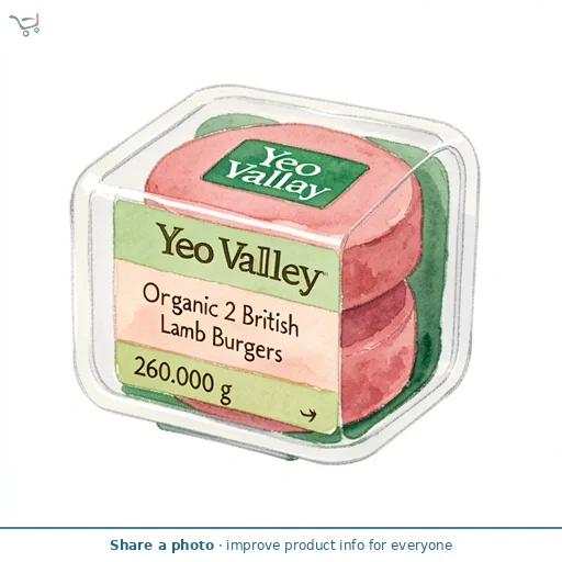Yeo Valley Organic 2 British Lamb Burgers 260g