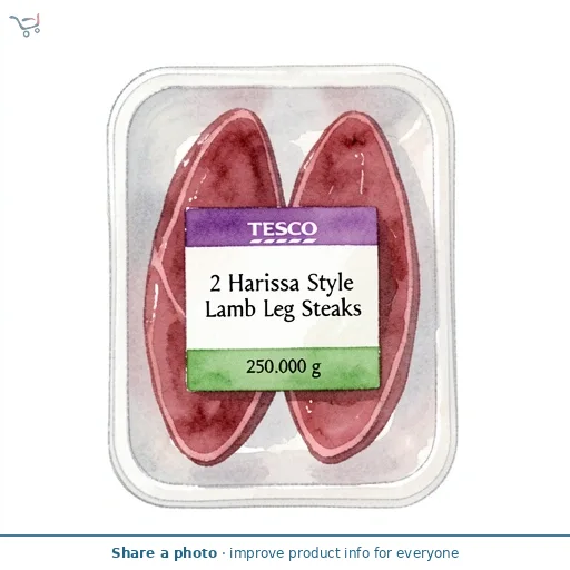 Tesco 2 Harissa Style Lamb Leg Steaks 250G