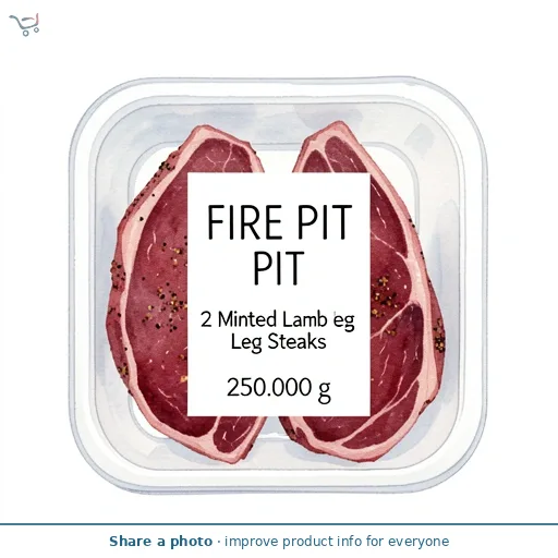 Fire Pit 2 Minted Lamb Leg Steaks 250g