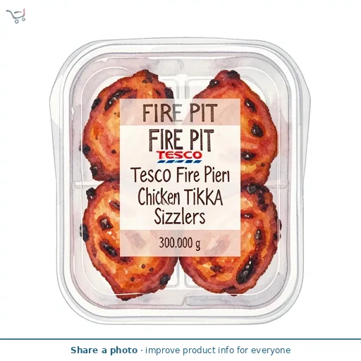 Tesco Fire Pit Chicken Tikka Sizzlers 300G